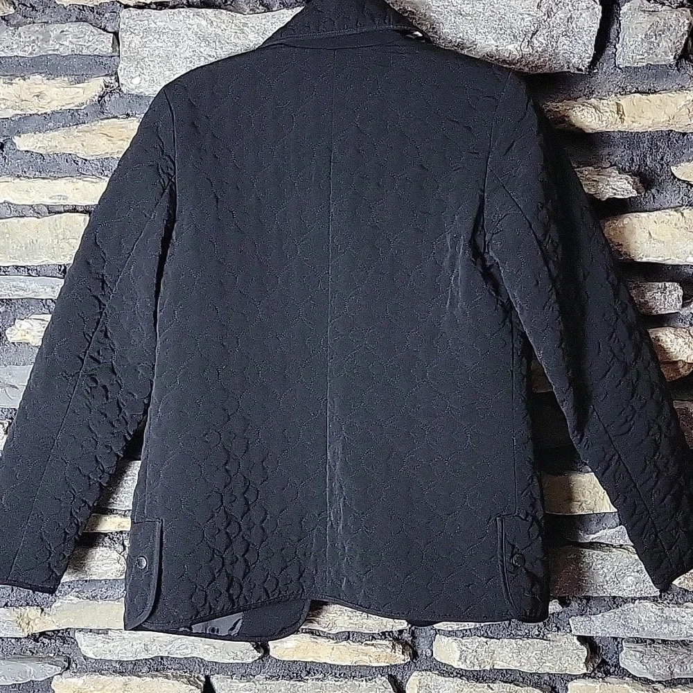Women's Black Quilted Jacket Size Small - Picture 10 of 11